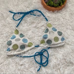 Victoria’s Secret White Jewel Triangle Bikini Top